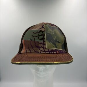 Goorin Bros 1333 Minna Hat‎ Cap Fitted Mens Large Brown Plaid Tweed Art Graphic